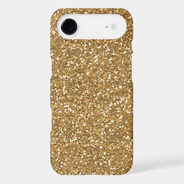 Gold Glam Faux Glitter Case-Mate iPhone Case (Back)