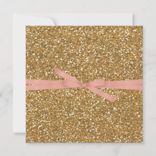 Gold Glam Faux Glitter Invitation