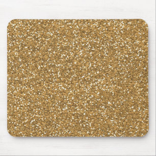 Gold Glam Faux Glitter Mouse Mat