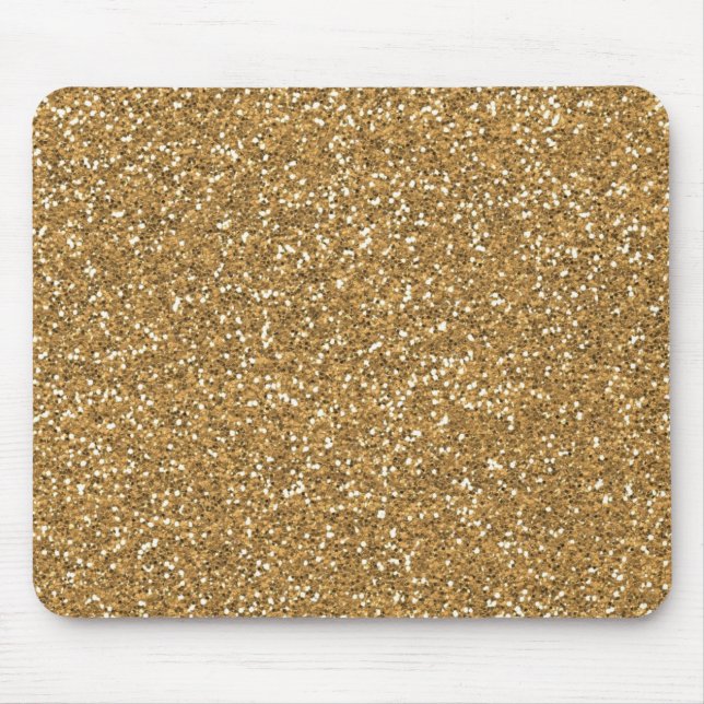Gold Glam Faux Glitter Mouse Mat (Front)