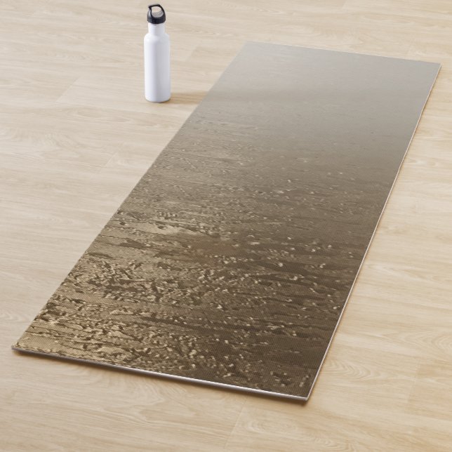 Gold Glam Gilded Brush Modern Elegance Yoga Mat (In Situ)