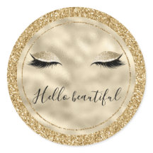 Gold Glam Glitter Girly Eyelashes personalised