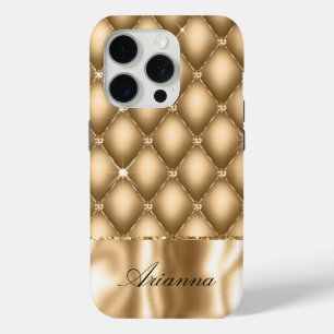 Gold Glam Glitzy Jewel iPhone 15 Pro Case