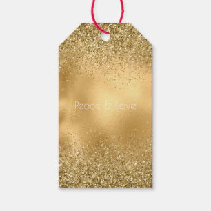 Gold Glam Glitzy Sparkle Glitter    Gift Tags