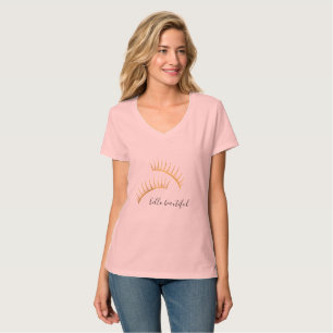 Gold Glam Pink Eyelashes T-Shirt