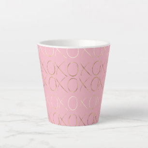 Gold Glam Pink XOXO Latte Mug