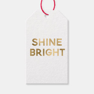 Gold Glam Shine Bright Christmas Gift Tags