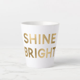 Gold Glam Shine Bright Christmas Latte Mug