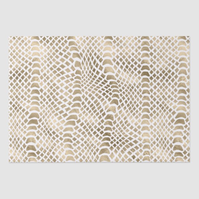 Gold Glam Snake Skin Tissue Paper (Front)