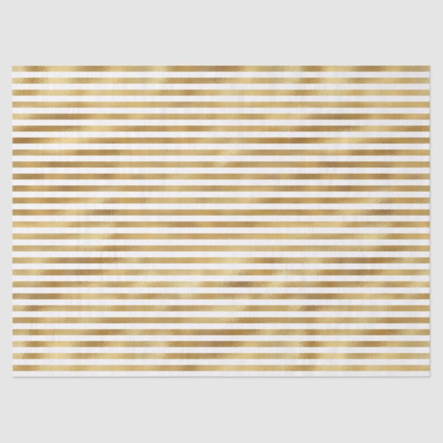 Gold Glam Stripes Tissue Paper (Front)