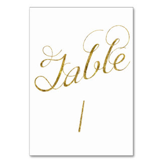 Gold Glam table 1 number Table Number