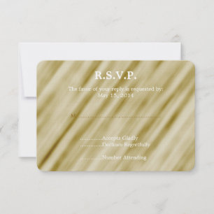 Gold Glam Wedding RSVP Card