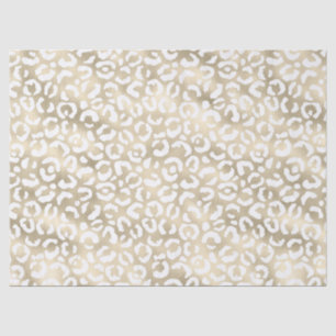 Gold Glam White Leopard Print Tissue Paper