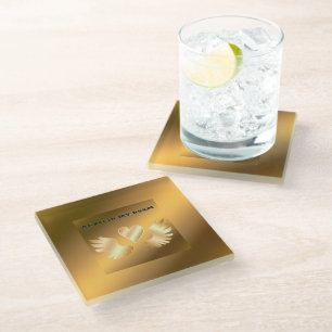 GOLD GLASS COASTER