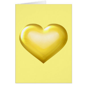 Gold Glass Heart - Blank Inside