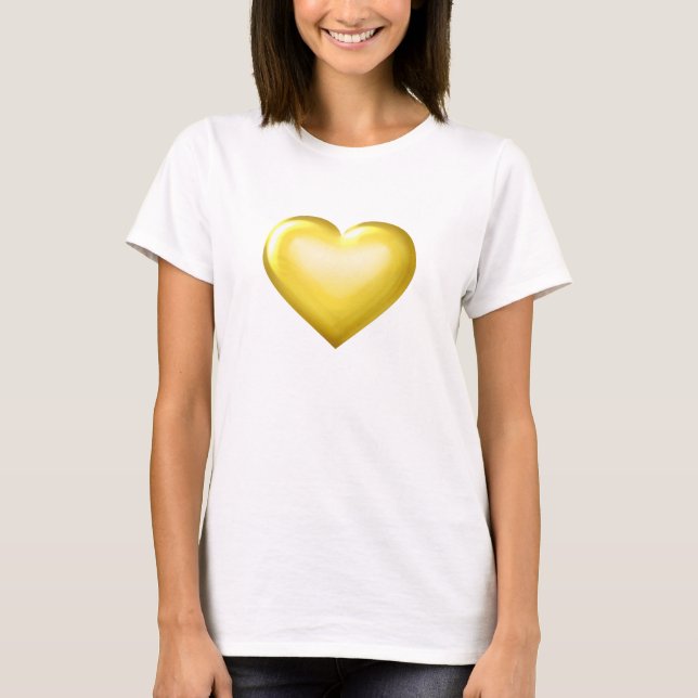 Gold glass heart T-Shirt (Front)