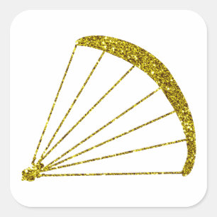 Gold Gleitschirm Sticker