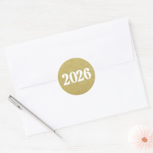 Gold glitter 2026 stickers