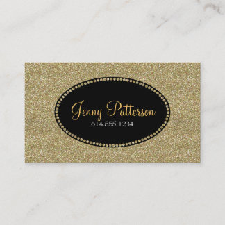 Gold Glitter 2 Pretty Elegant Girly Business Cards