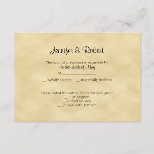 Gold Glitter 50th Anniversary Response Card