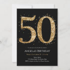 Gold Glitter 50th Birthday
