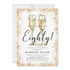 Gold Glitter 80th Birthday Party