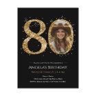 Gold Glitter 80th Birthday Photo