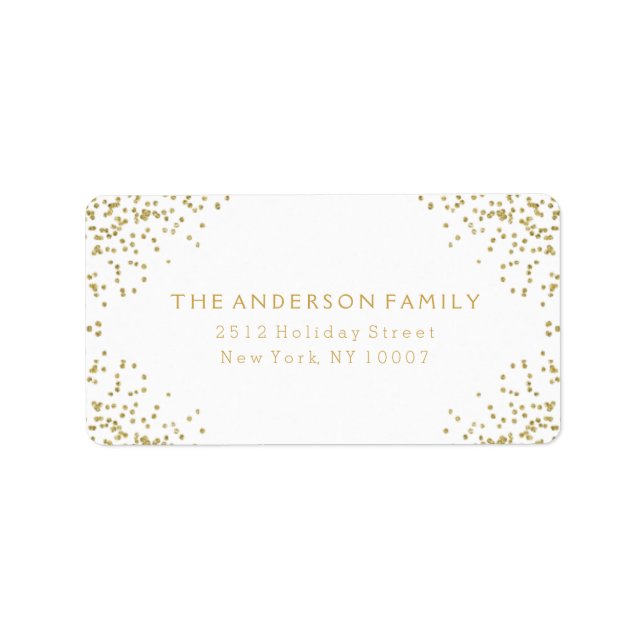 Gold glitter address label III (Front)