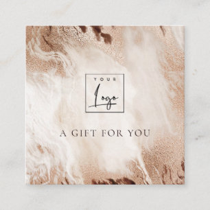 Gold Glitter Agate Marble Gift Certificate Logo