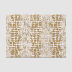 Gold Glitter Alligator Print Tissue Paper