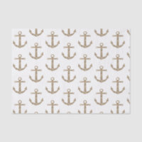 Gold Glitter Anchors Nautical Glam Elegant Modern