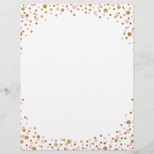 Gold Glitter and Pink Sprinkle Confetti Flyer