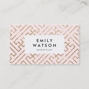 Gold glitter and pink Stylish Business Cards