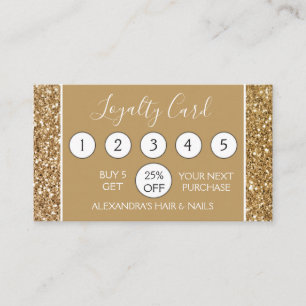 Gold Glitter and Sparkle Girly Loyalty Punch