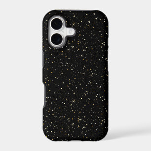 Gold glitter and sparkles on black