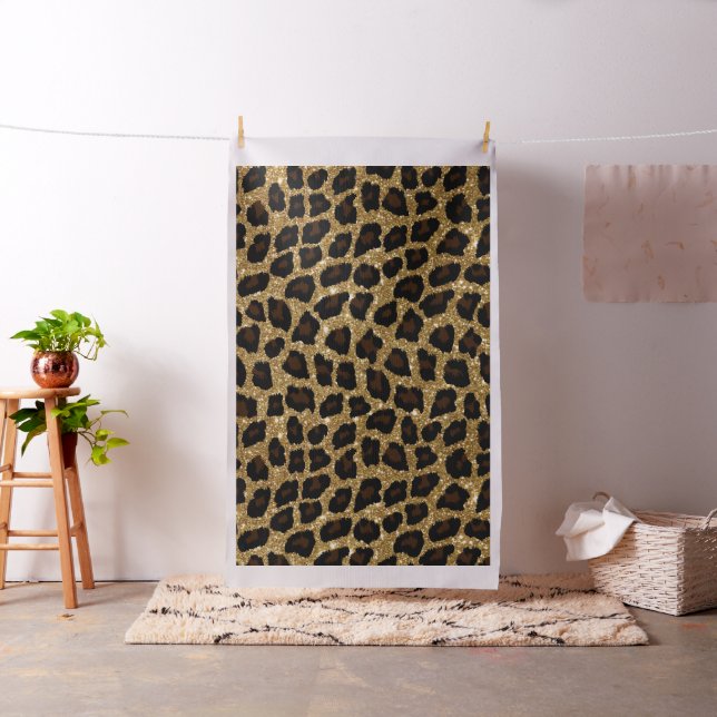 Gold Glitter Animal Print Fabric (In Situ)