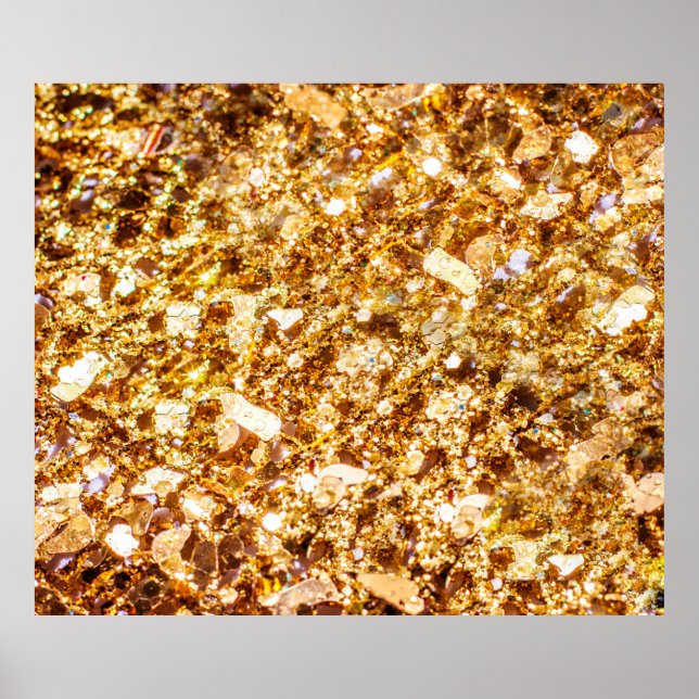 Gold glitter background poster (Front)