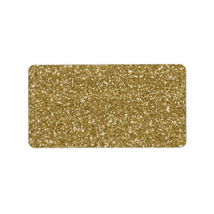 Gold Glitter Background Template Label