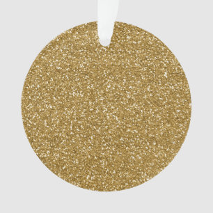 Gold Glitter Background Template Ornament