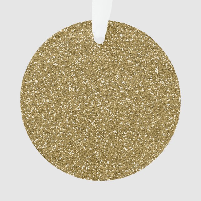 Gold Glitter Background Template Ornament (Front)