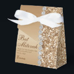 Gold Glitter Bat Mitzvah Favour Box<br><div class="desc">This fantastic gold glitter and diamond sided Bat Mitzvah thank you favour box would be perfect for your event. It would be great for a candy station, on a thank you gift table, or at each place setting with a favour. Be sure you order enough for all your guests. It...</div>
