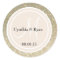 Gold Glitter & Beige Wedding Monogram