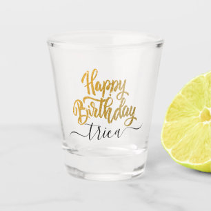 Gold Glitter Birthday party  Shot Glass