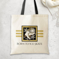 Gold Glitter Black White Ice Skating