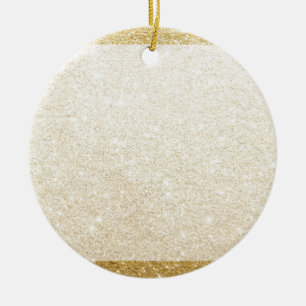 gold glitter blank template for customisation ceramic tree decoration