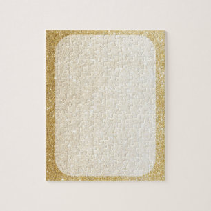gold glitter blank template for customisation jigsaw puzzle