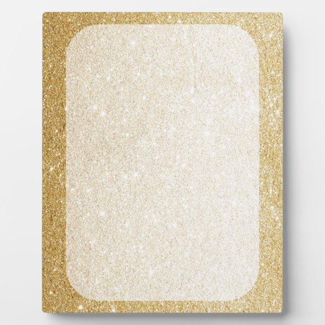 gold glitter blank template for customisation plaque (Front)