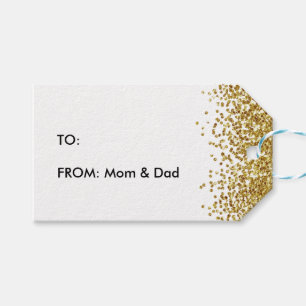 Gold Glitter Bling Gift Tags