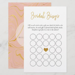 Gold Glitter Bridal Bingo Bridal Shower game