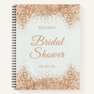 Gold Glitter  Bridal Shower Wedding  Notebook